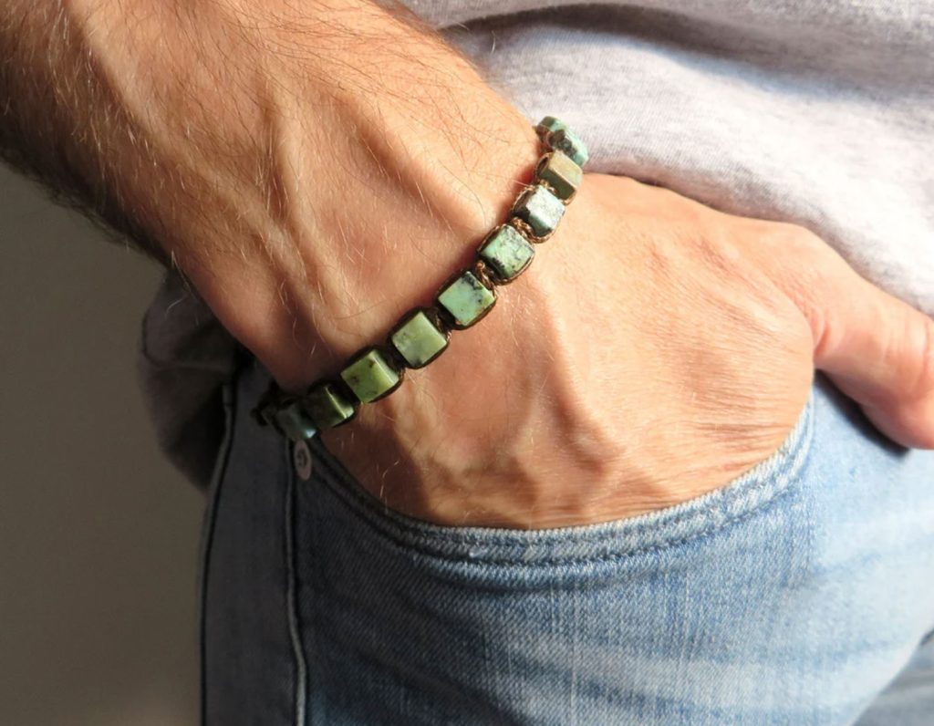 turchese africano shamballa uomo con nodi 